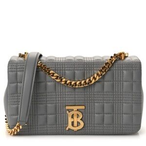 BURBERRY Lambskin Quilted Small Lola Bag Grey (Pristine condition)!